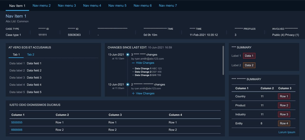 Illustrative maker dashboard mockup